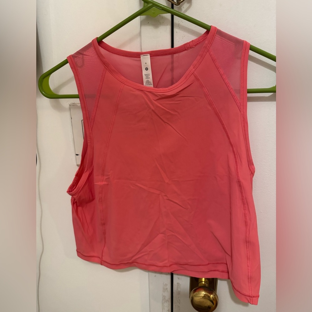 Lululemon Sculpt Cropped Tank Top Pink